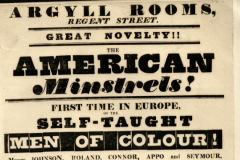Poster announcing Johnson's concerts at the Argyll Rooms, London in December 1837